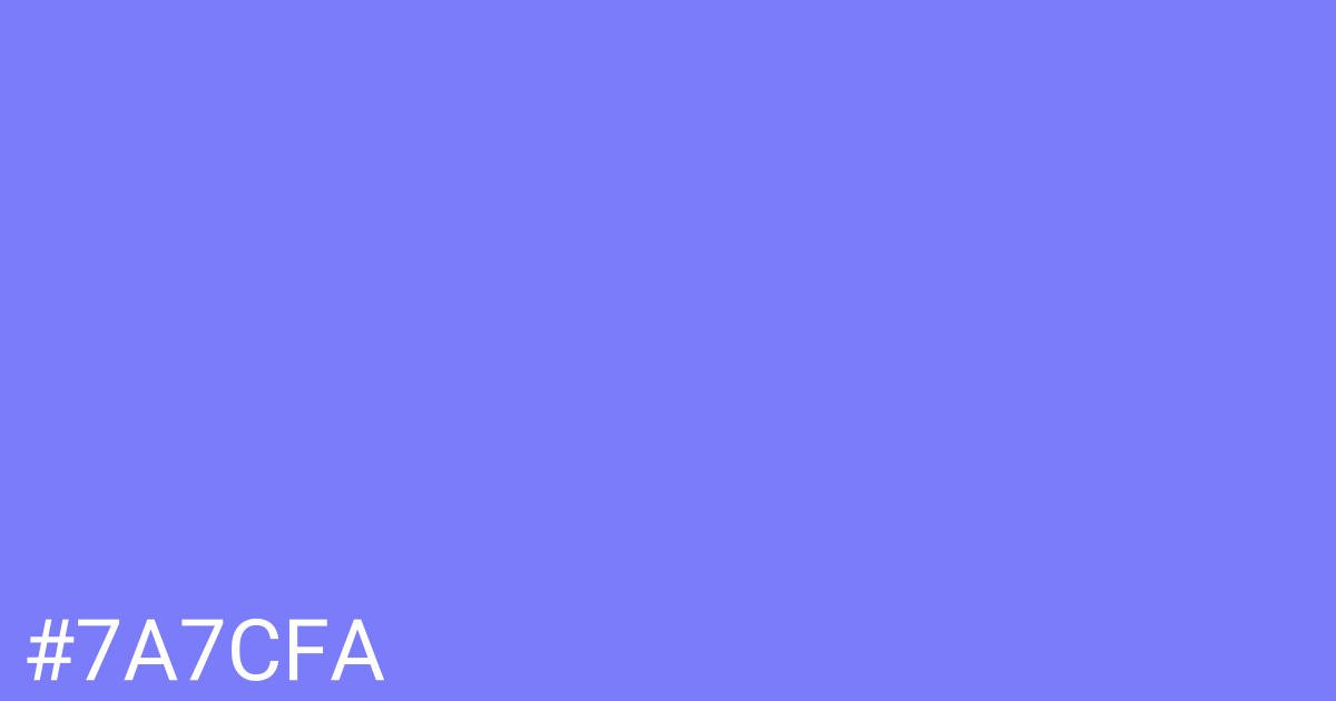 Hex color #7a7cfa graphic