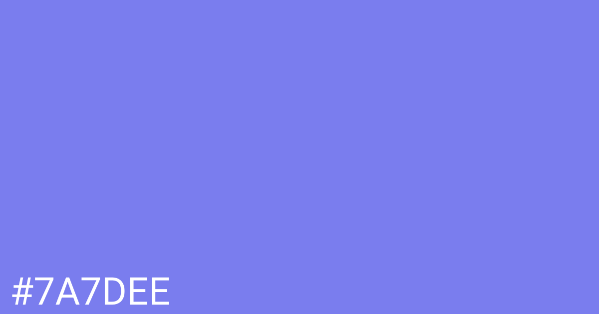 Hex color #7a7dee graphic