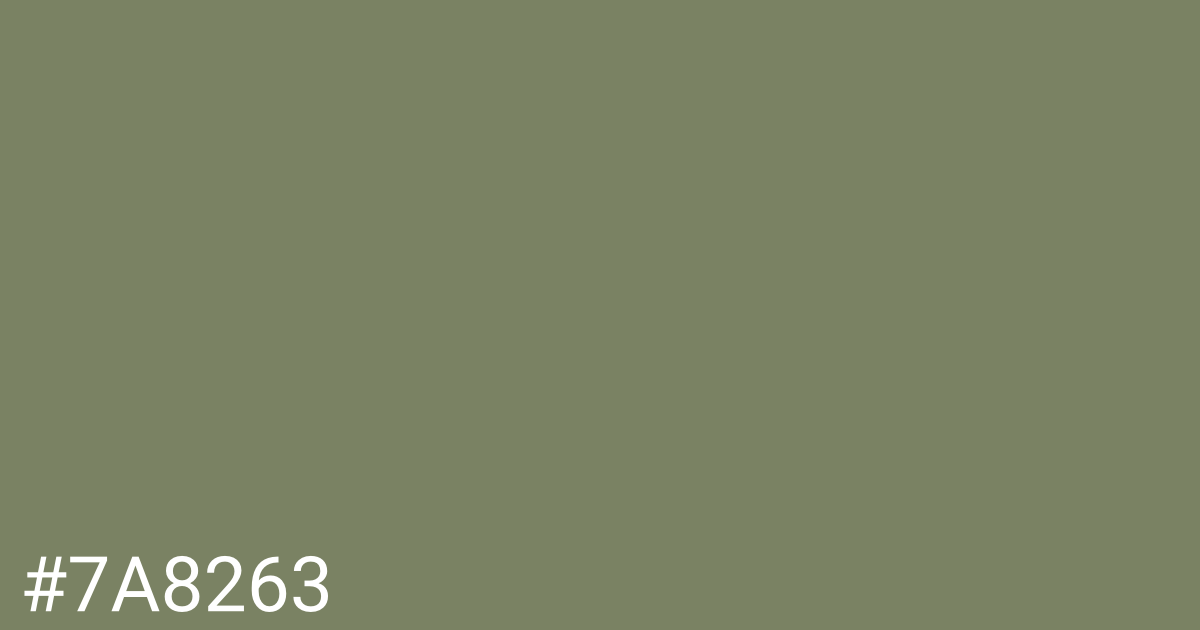 Hex color #7a8263 graphic