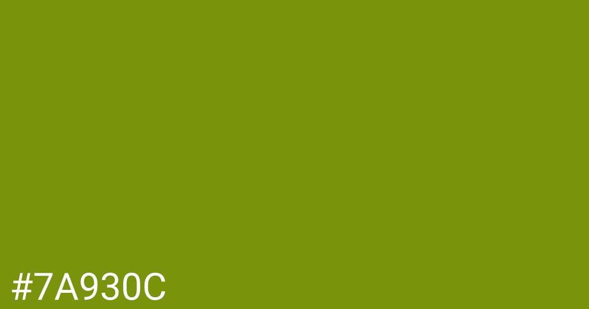 Hex color #7a930c graphic
