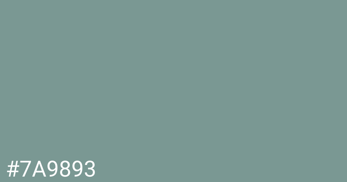 Hex color #7a9893 graphic