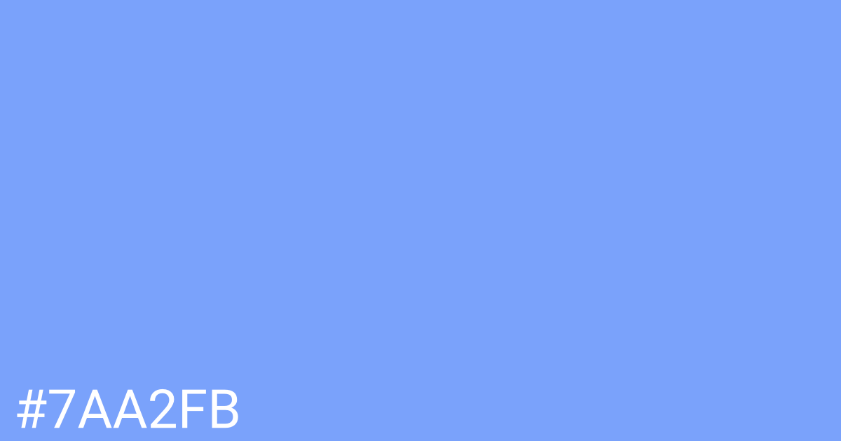 Hex color #7aa2fb graphic