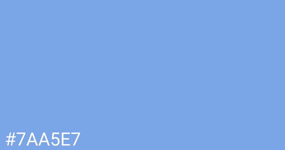 Hex color #7aa5e7 graphic