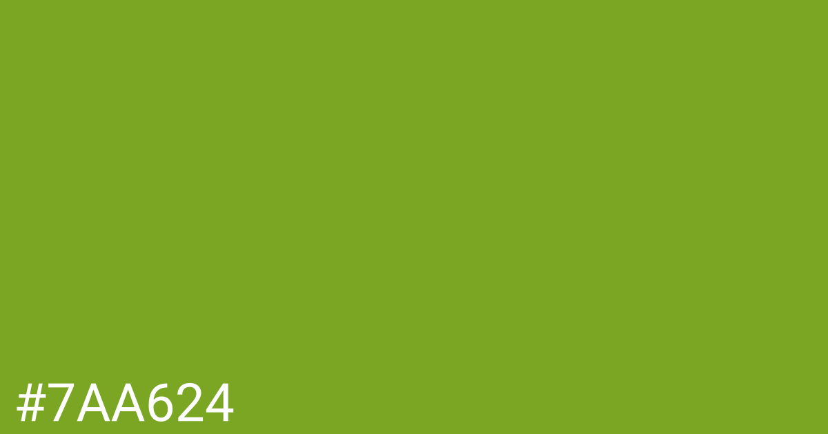 Hex color #7aa624 graphic