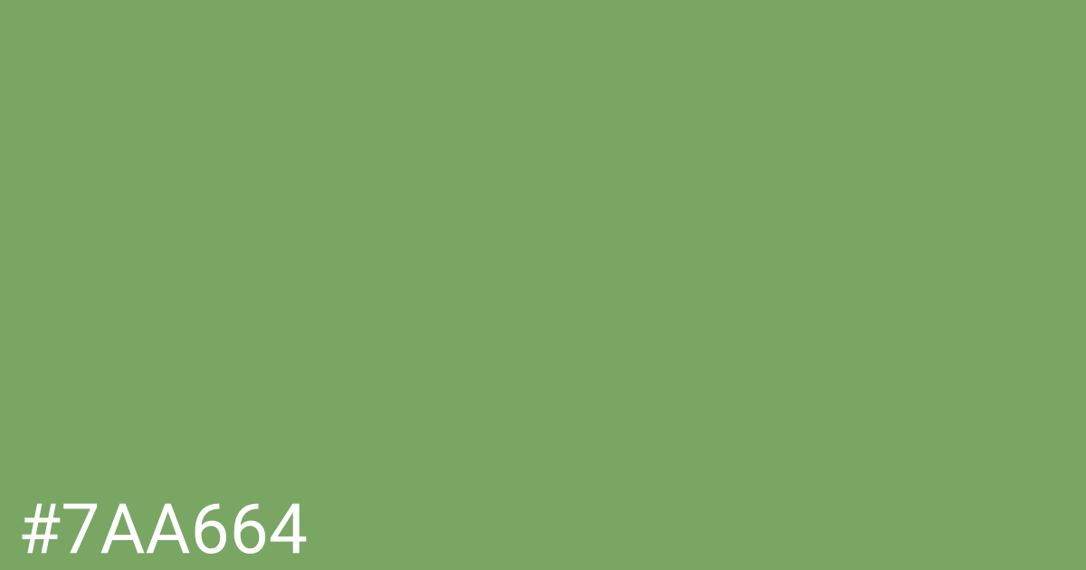 Hex color #7aa664 graphic