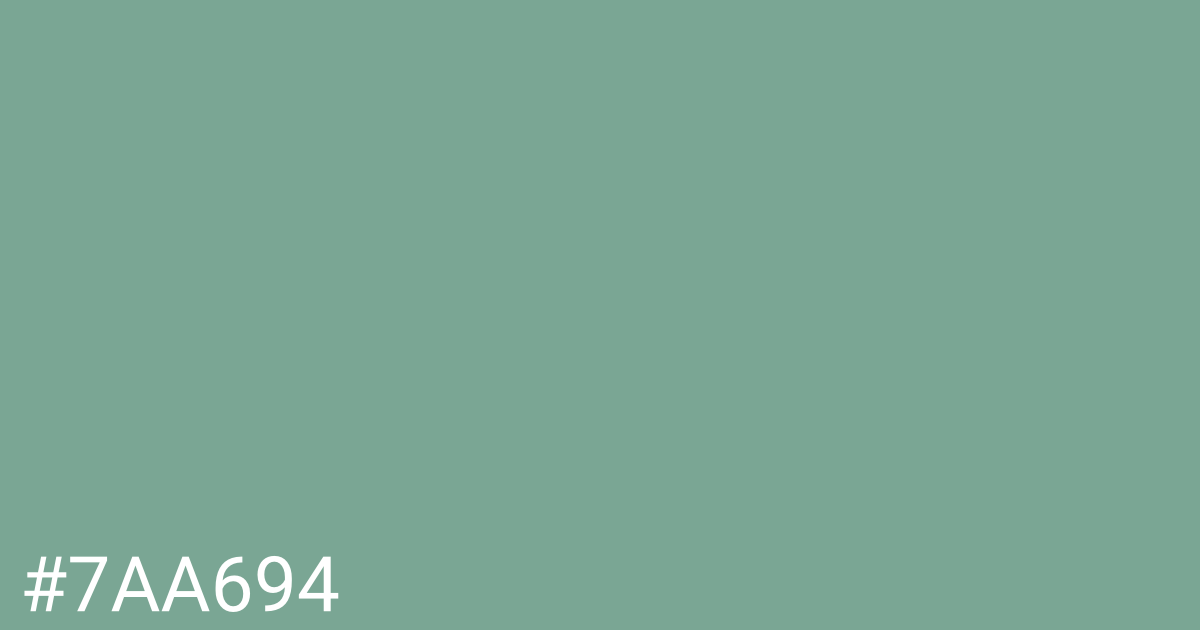 Hex color #7aa694 graphic