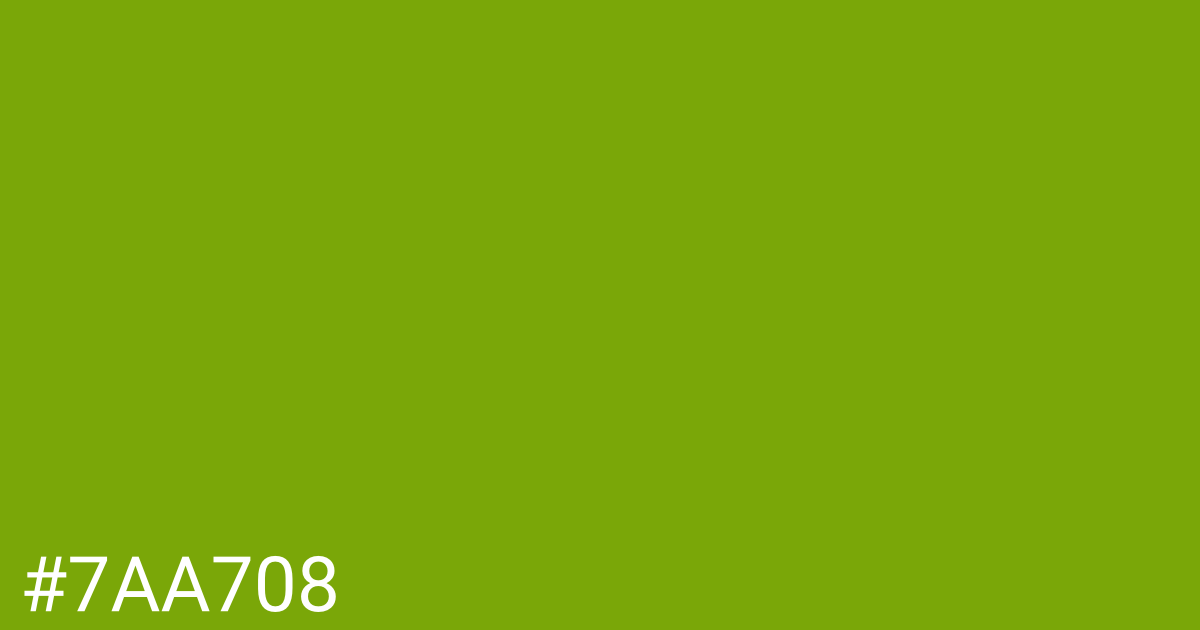 Hex color #7aa708 graphic
