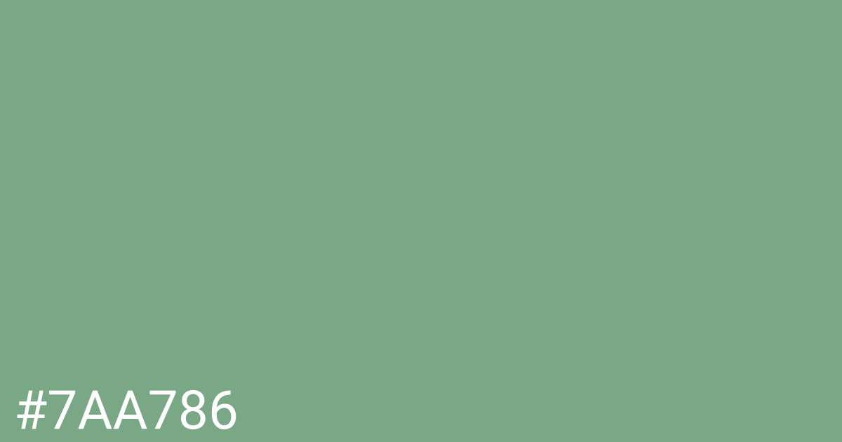 Hex color #7aa786 graphic