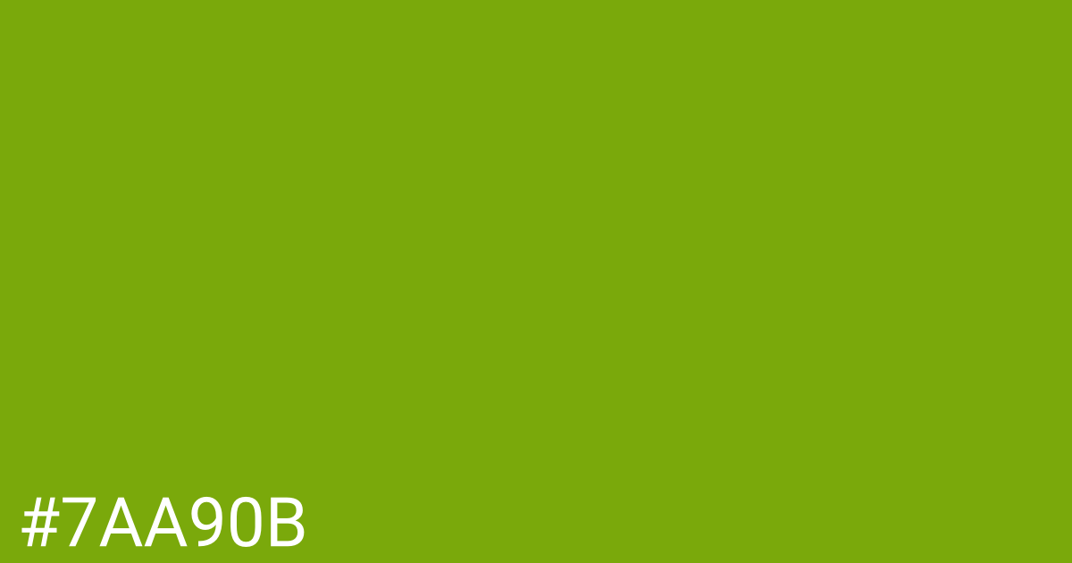 Hex color #7aa90b graphic