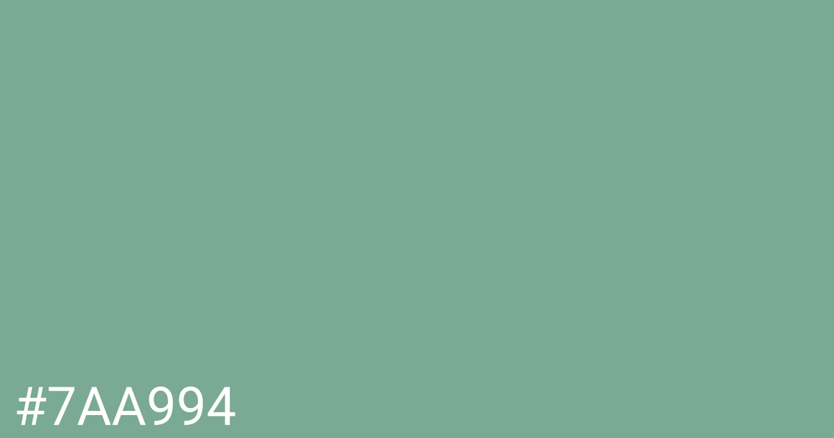 Hex color #7aa994 graphic