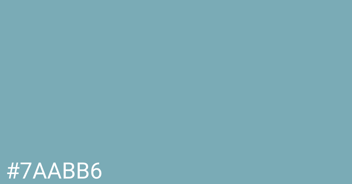 Hex color #7aabb6 graphic