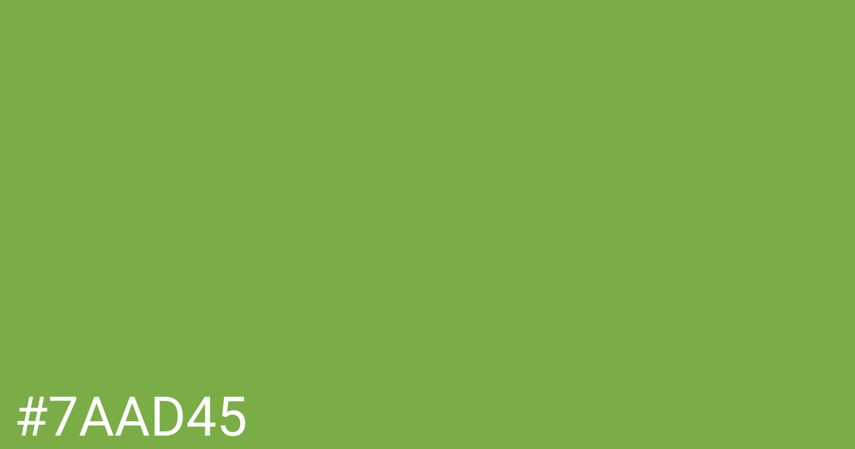 Hex color #7aad45 graphic