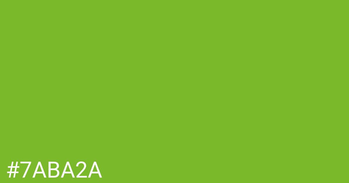 Hex color #7aba2a graphic