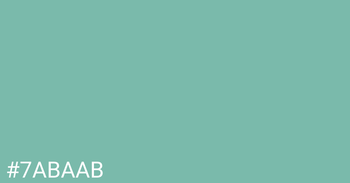 Hex color #7abaab graphic