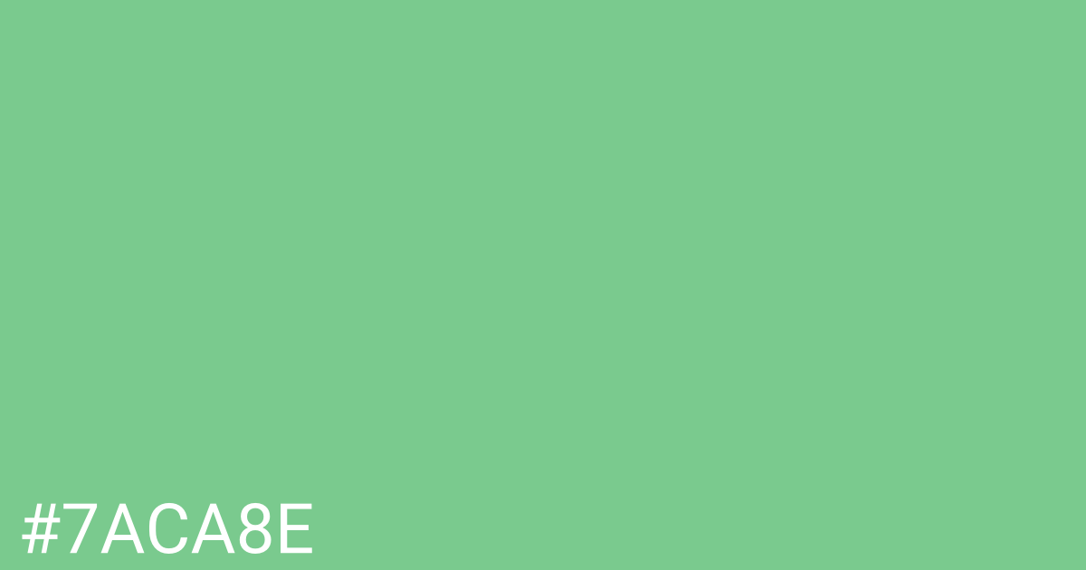 Hex color #7aca8e graphic