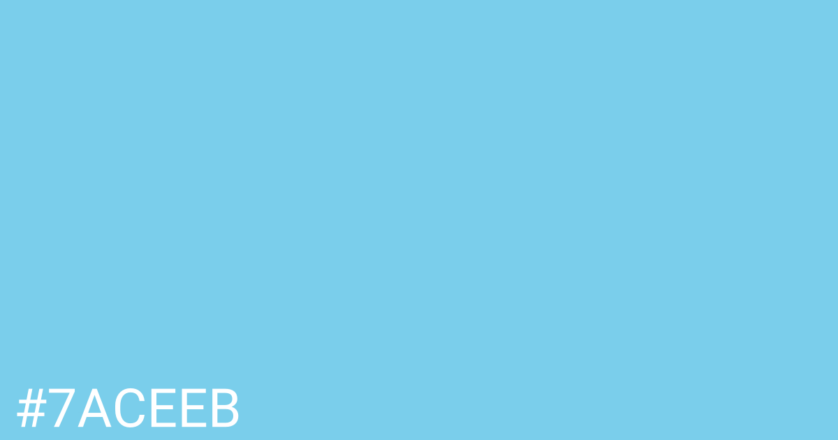 Hex color #7aceeb graphic