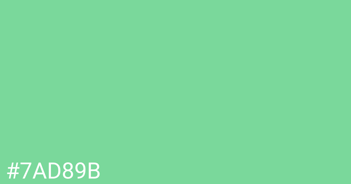 Hex color #7ad89b graphic