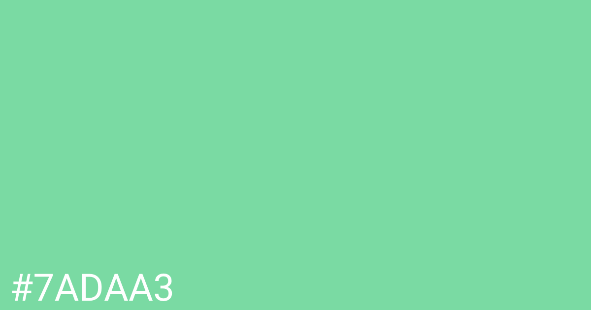 Hex color #7adaa3 graphic