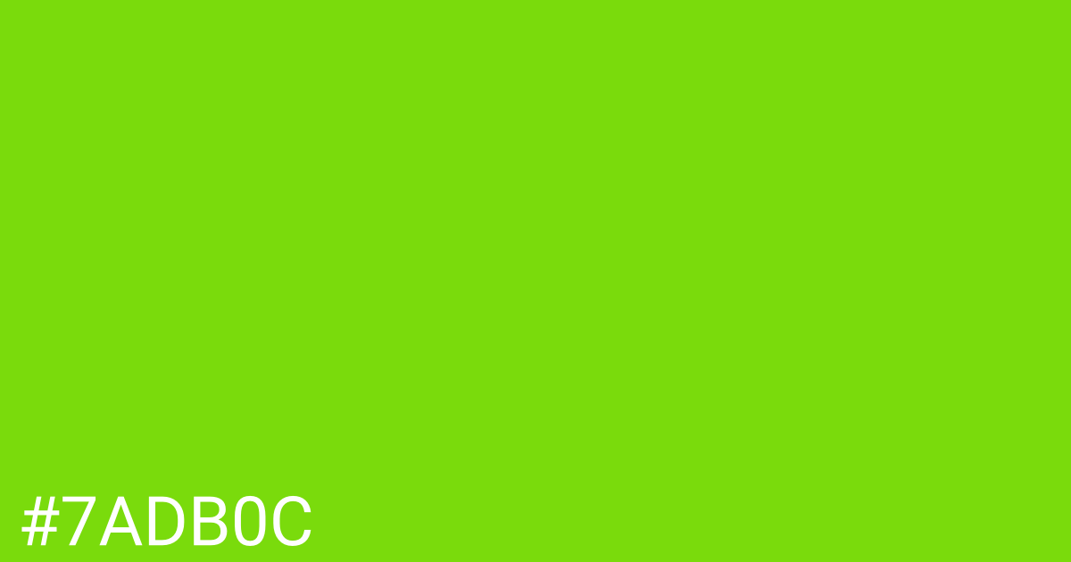 Hex color #7adb0c graphic