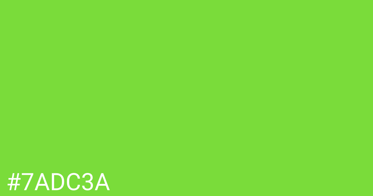 Hex color #7adc3a graphic