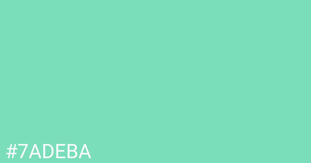 Hex color #7adeba graphic