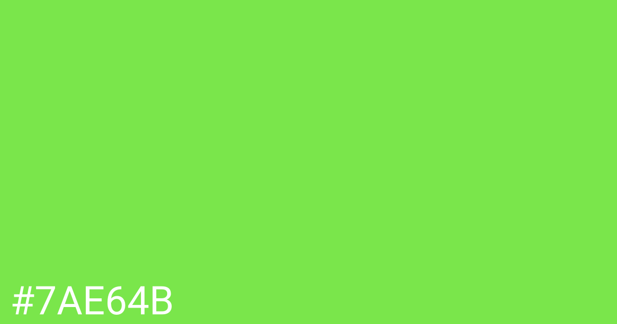 Hex color #7ae64b graphic