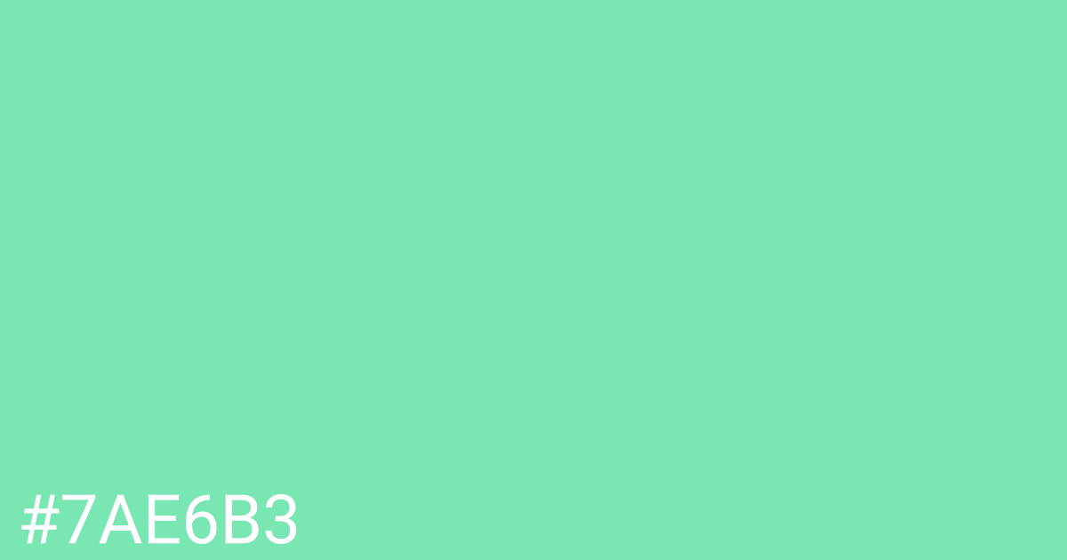 Hex color #7ae6b3 graphic