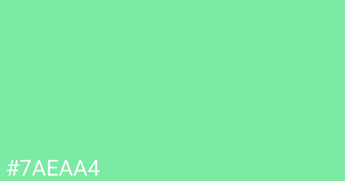 Hex color #7aeaa4 graphic