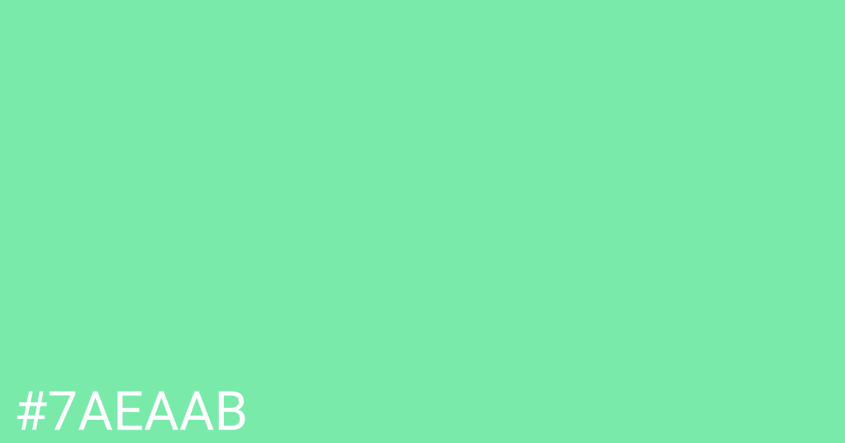 Hex color #7aeaab graphic