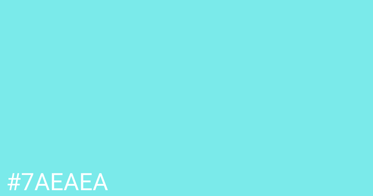 Hex color #7aeaea graphic