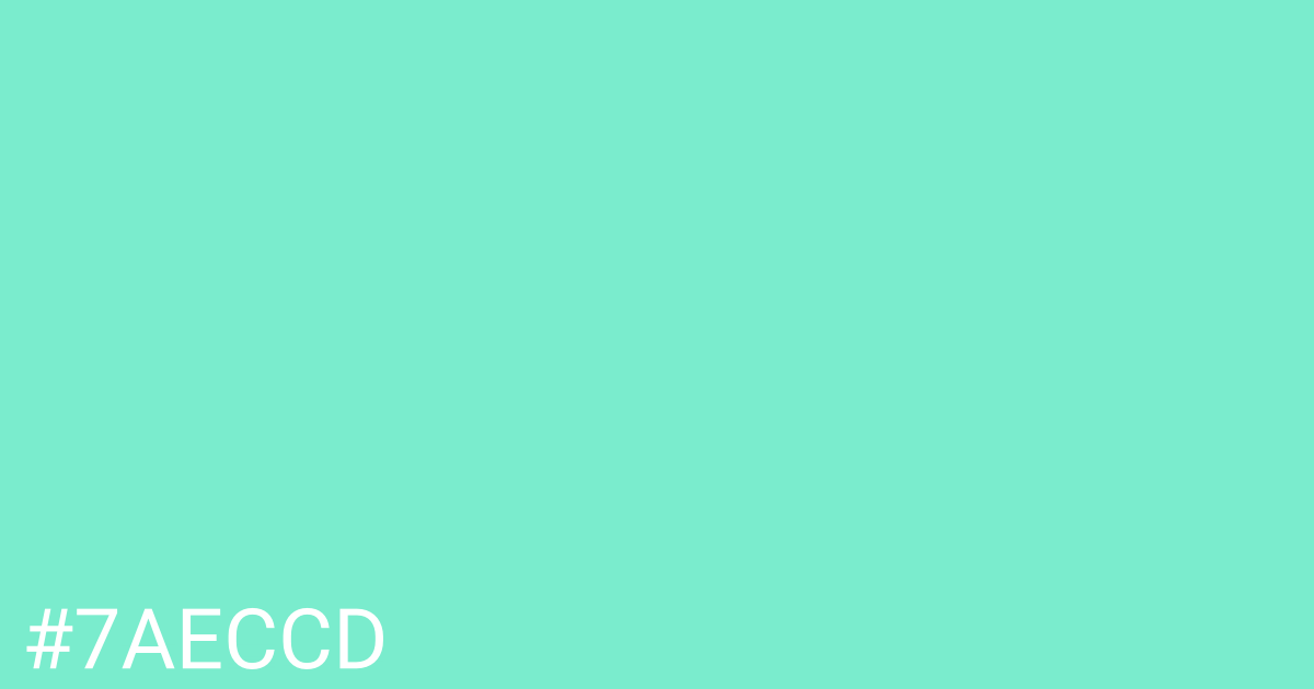 Hex color #7aeccd graphic