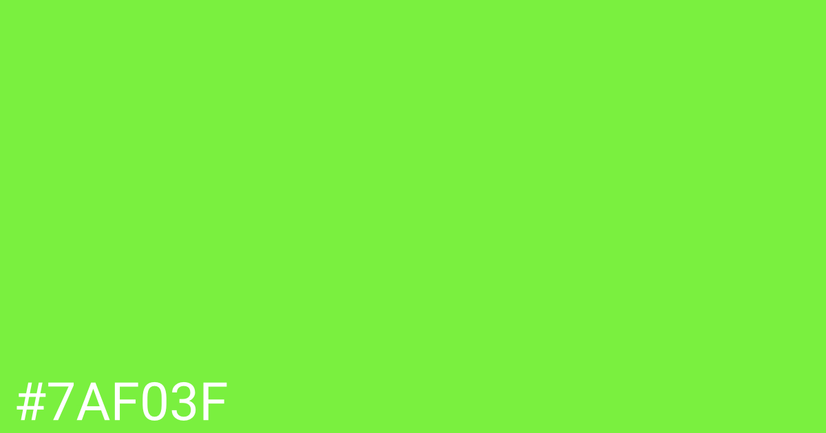 Hex color #7af03f graphic