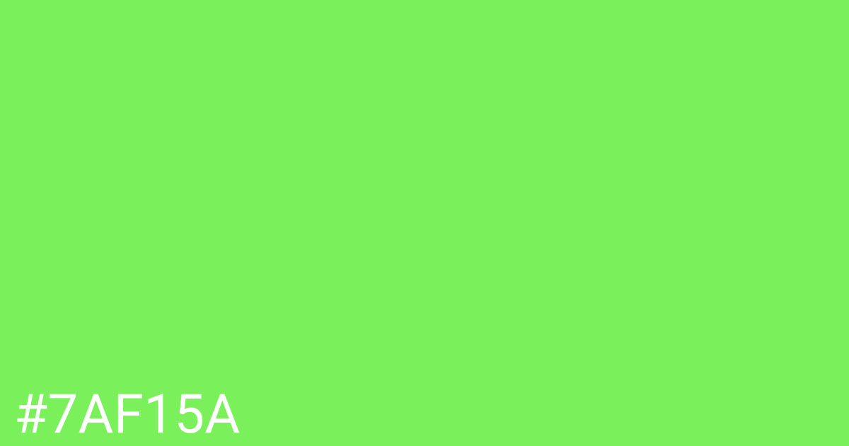 Hex color #7af15a graphic