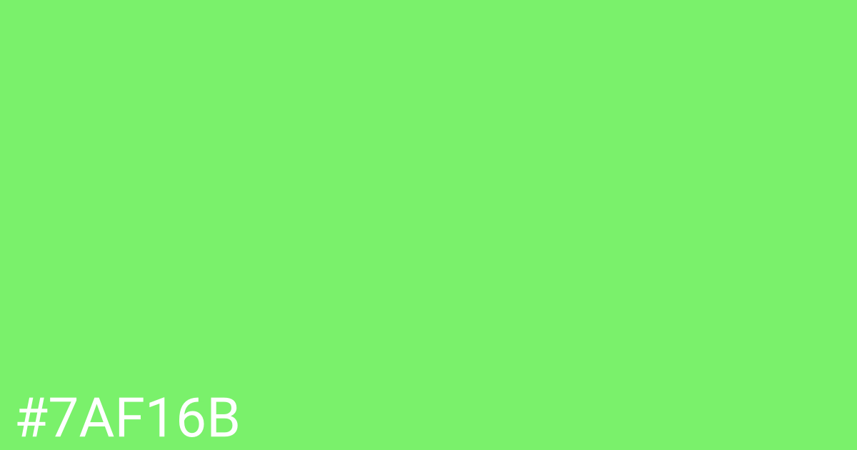 Hex color #7af16b graphic