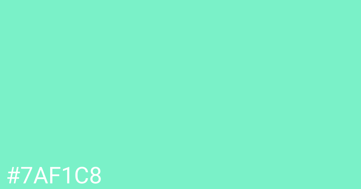 Hex color #7af1c8 graphic