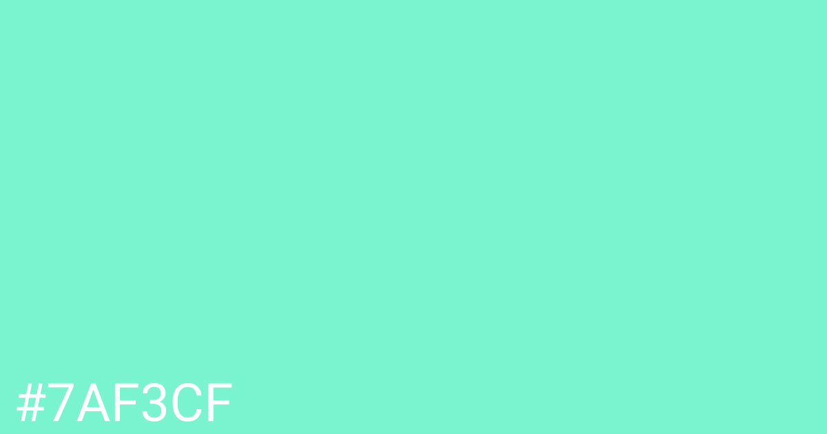 Hex color #7af3cf graphic