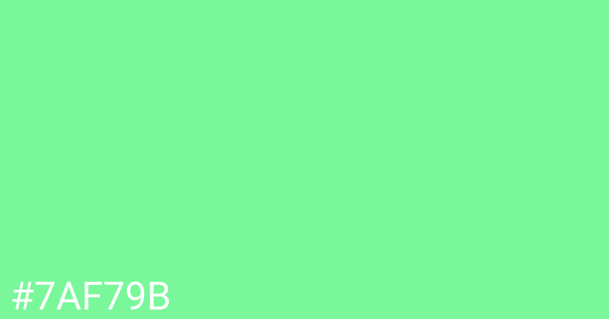 Hex color #7af79b graphic