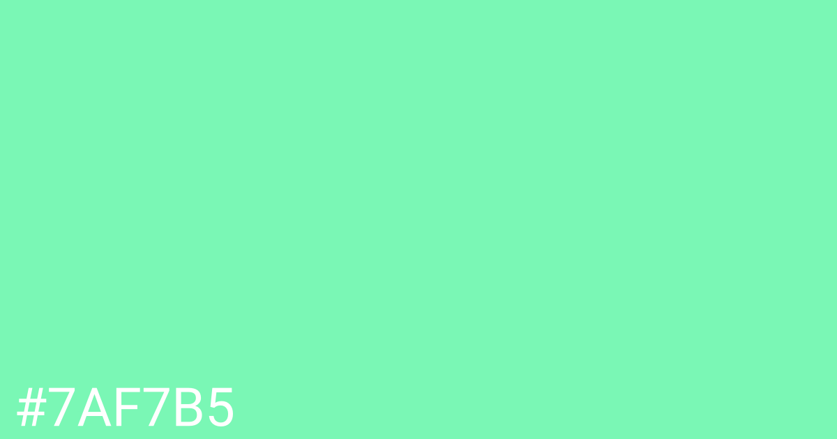 Hex color #7af7b5 graphic