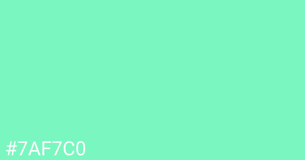 Hex color #7af7c0 graphic