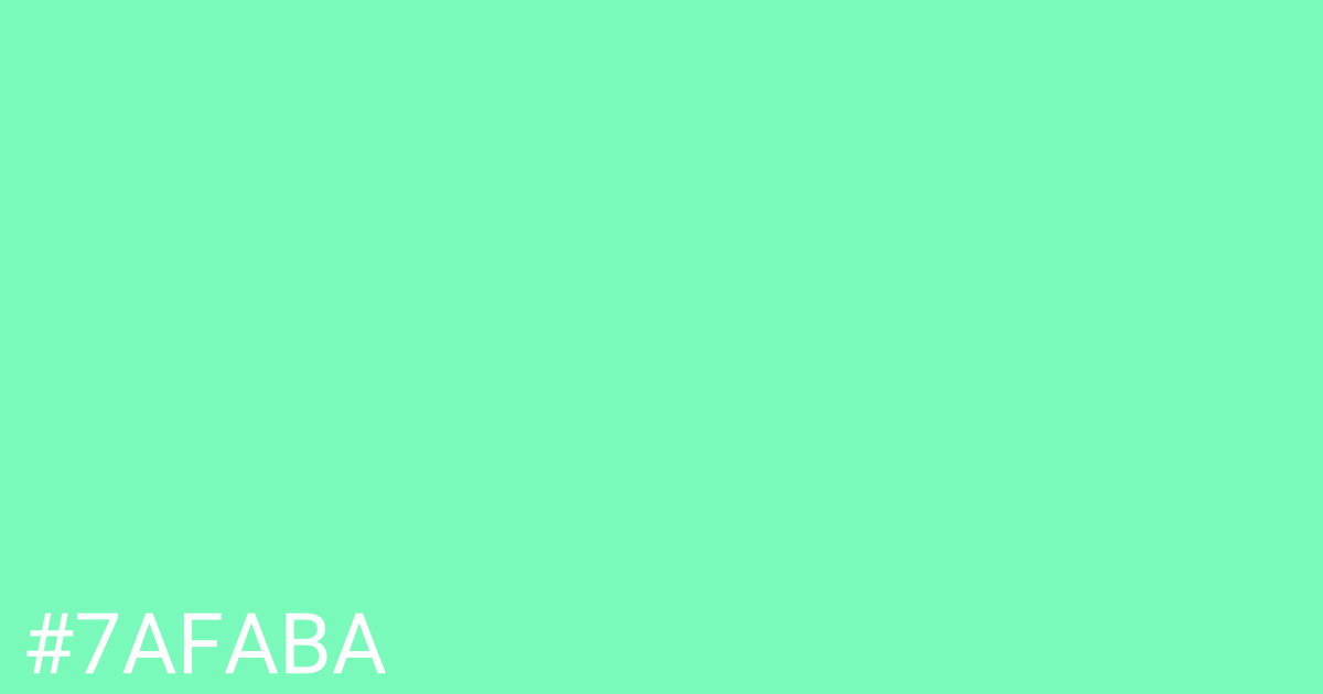 Hex color #7afaba graphic