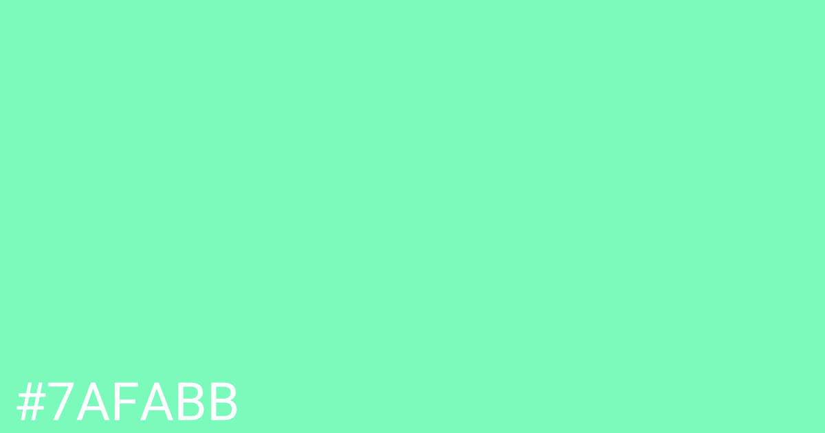 Hex color #7afabb graphic