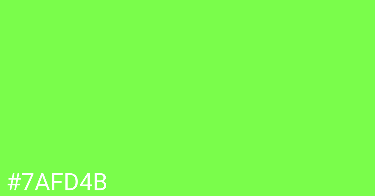 Hex color #7afd4b graphic