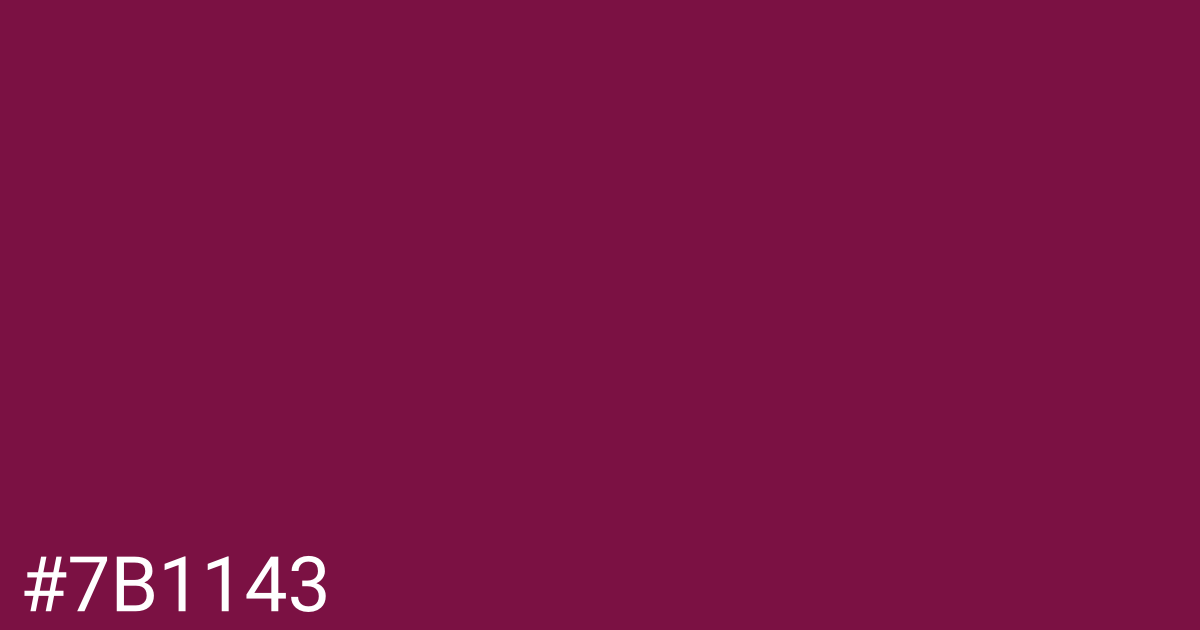 Hex color #7b1143 graphic