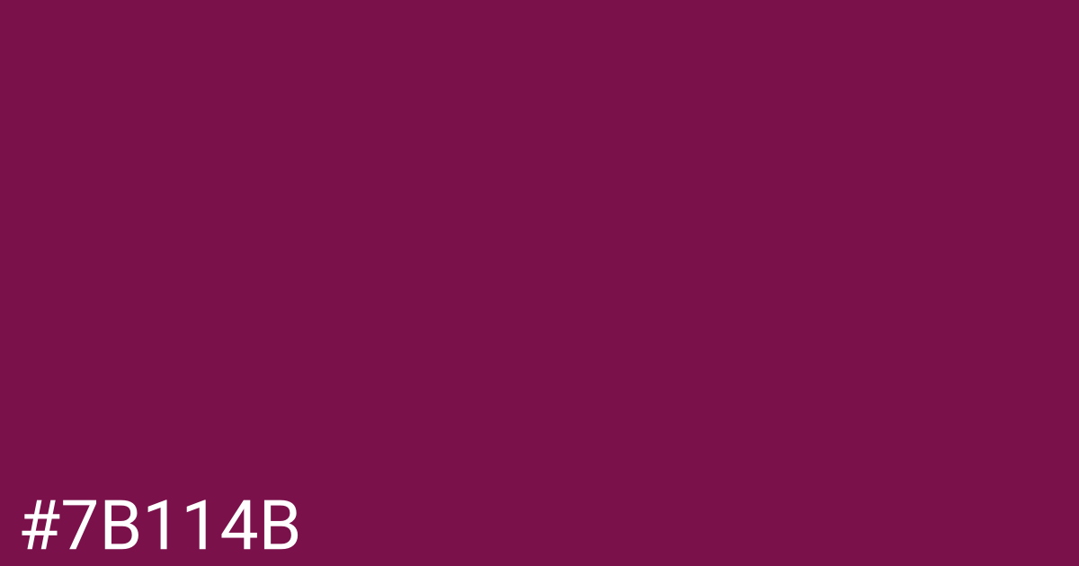 Hex color #7b114b graphic