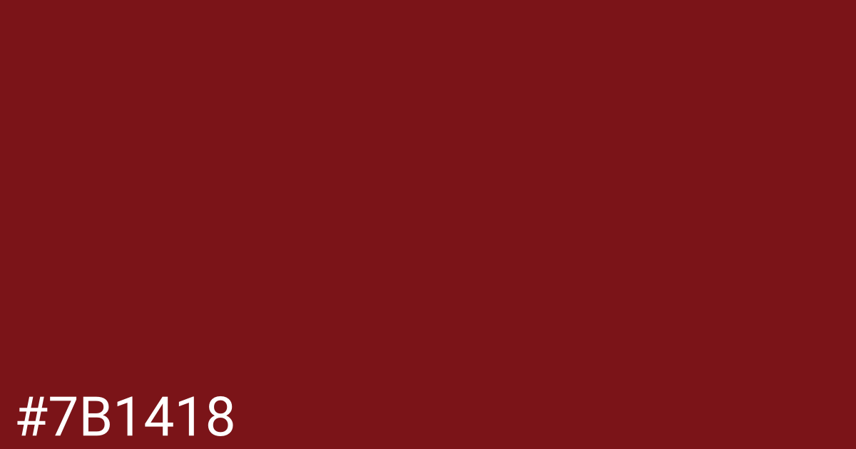 Hex color #7b1418 graphic