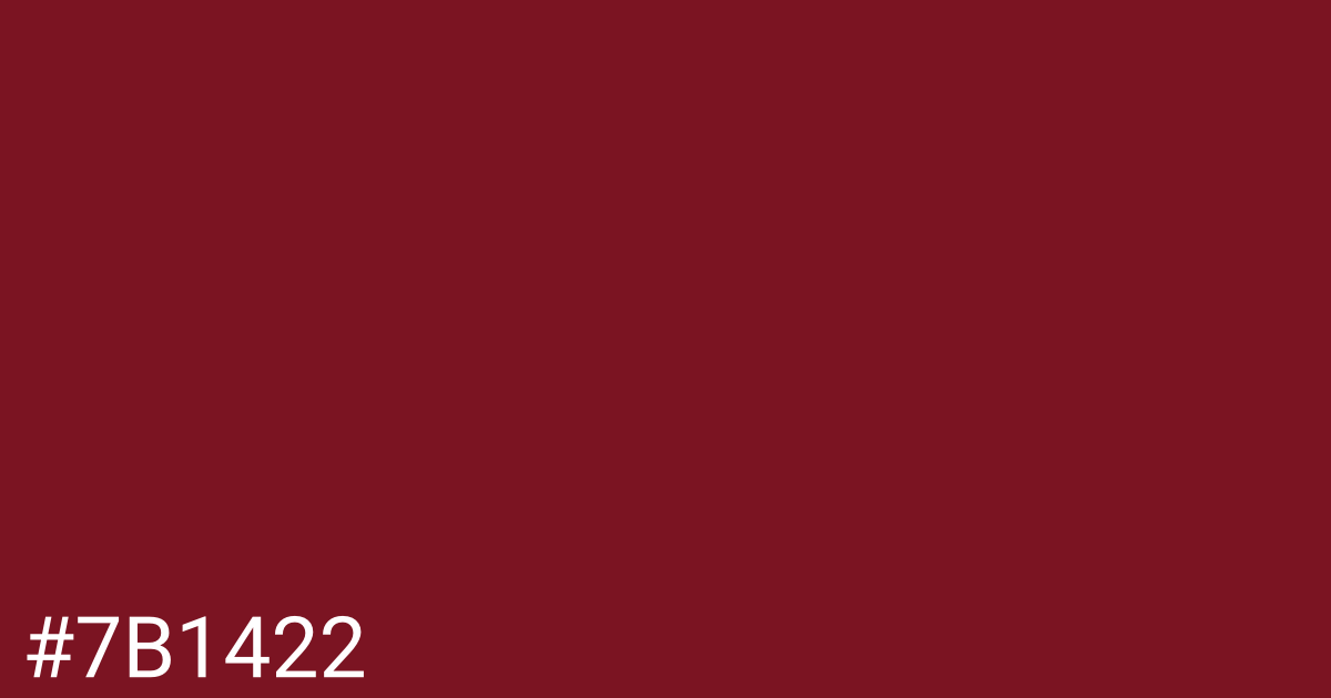 Hex color #7b1422 graphic