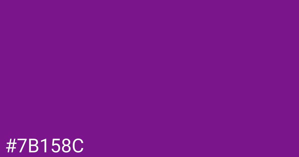 Hex color #7b158c graphic