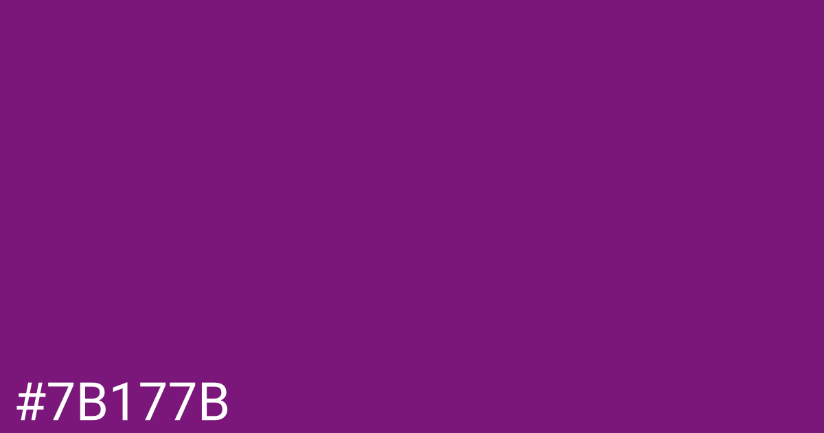 Hex color #7b177b graphic