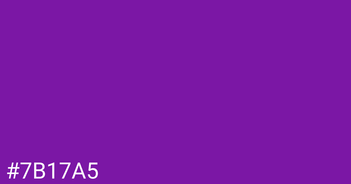 Hex color #7b17a5 graphic