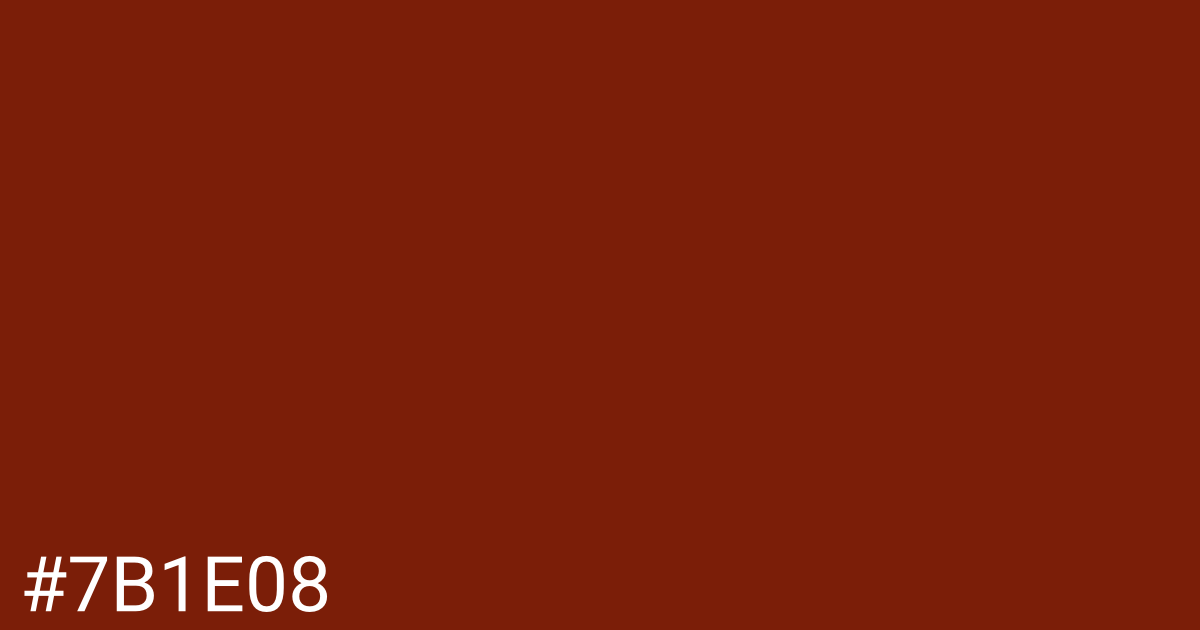 Hex color #7b1e08 graphic